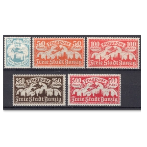 WMG 1923 Fi. 124-128 ** Wydanie lotnicze IV - seria znaczków