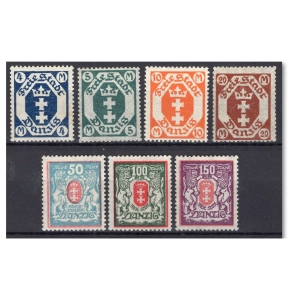 WMG 1922 Fi. 106-112 ** Wydanie obiegowe - seria znaczków