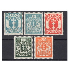 WMG 1923 Fi. 132-136 ** Wydanie obiegowe - seria znaczków