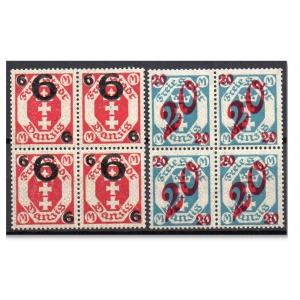 WMG 1922 Fi. 100-101 ** Wydanie przedrukowe czwórka znaczki pocztowe