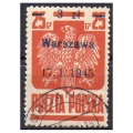 1945 Fi. 348b kasowany Wyzwolenie 10 miast WARSZAWA pomidorowa