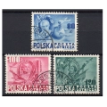1948 Fi. A 489 - 491 kasowane Bojownicy seria znaczków z bloku