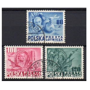1948 Fi. A 489 - 491 kasowane Bojownicy seria znaczków z bloku