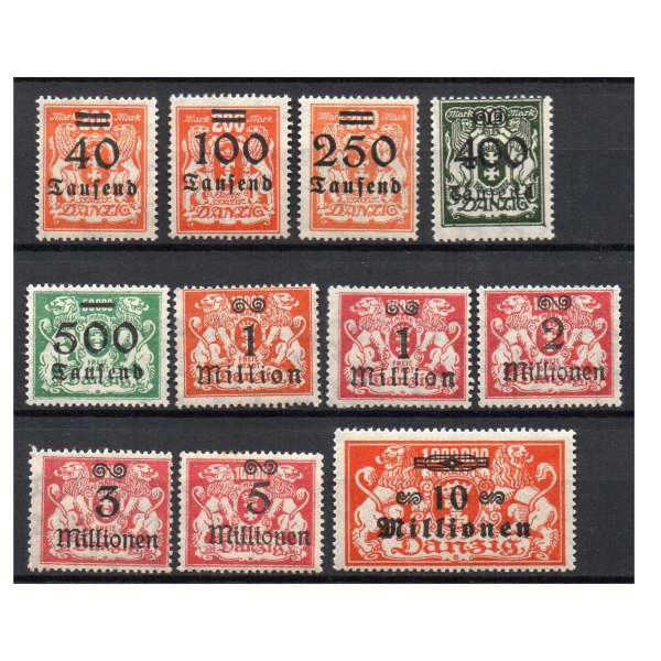 WMG 1923 Fi. 152-162 ** Wydanie przedrukowe seria znaczków