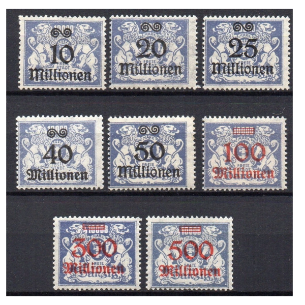 WMG 1923 Fi. 163-170 ** Wydanie przedrukowe - seria znaczków