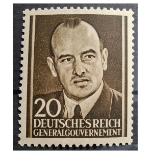 1943 Fi. GG AII ** Znaczek dywersyjny z portretem Franka - atest Korszeń