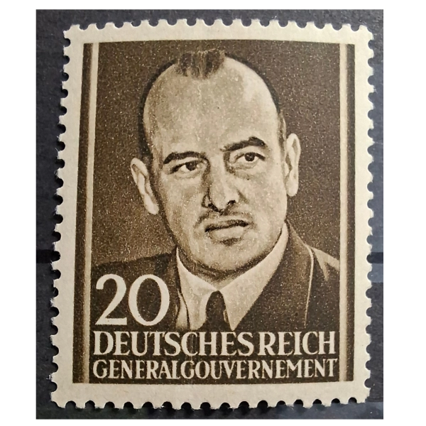 1943 Fi. GG AII ** Znaczek dywersyjny z portretem Franka - atest Korszeń