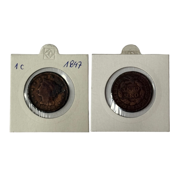 USA 1 cent 1847