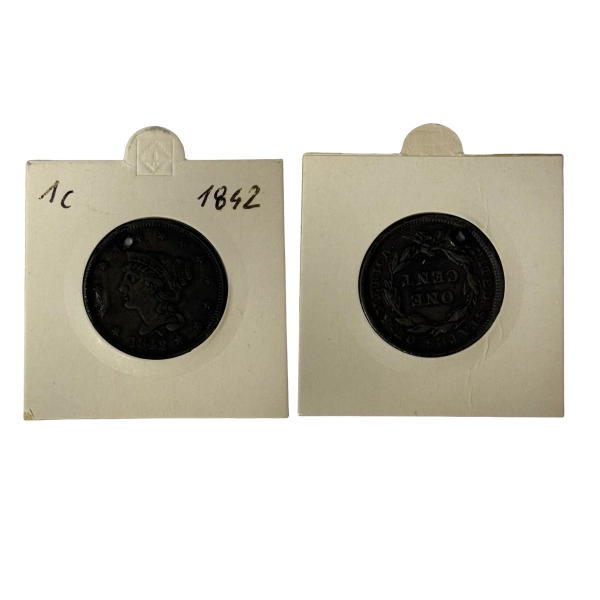 USA 1 cent 1842