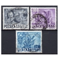 1948 Fi. 489 - 491 kasowane Bojownicy seria znaczków