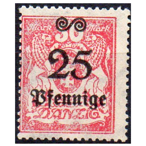 WMG 1923 Fi. 178 ** Wydanie przedrukowe znaczek za 25 fenigów