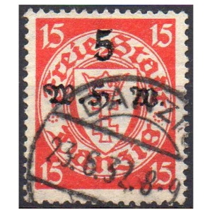 WMG 1934 Fi. 233 kasowany Wydanie z dopłatą na Pomoc Zimową znaczek pocztowy 15+5 Pf