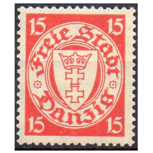 WMG 1925 Fi. 208w ** Wydanie obiegowe Herb w owalu - znaczek pocztowy za 15 Pf