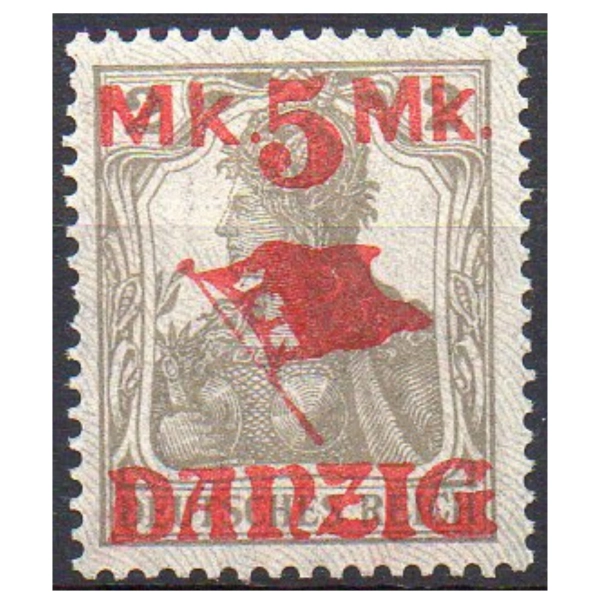 WMG 1920 Fi. 30II ** Wydanie prowizoryczne znaczek za 5 Mk