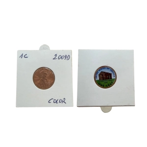 USA 1 Cent 2009 D Narodziny i Dzieciństwo Wersja Kolorowana