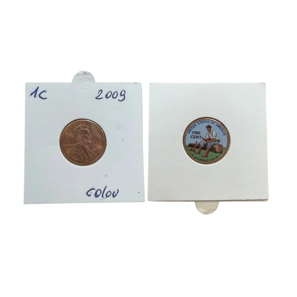 USA 1 Cent 2009 P – Lata Formacyjne Wersja Kolorowana