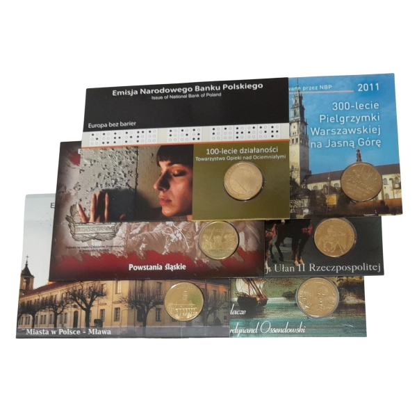 2 złote 2011 NG zestaw 13 monet kolekcjonerskich w blistrach Nordic Gold