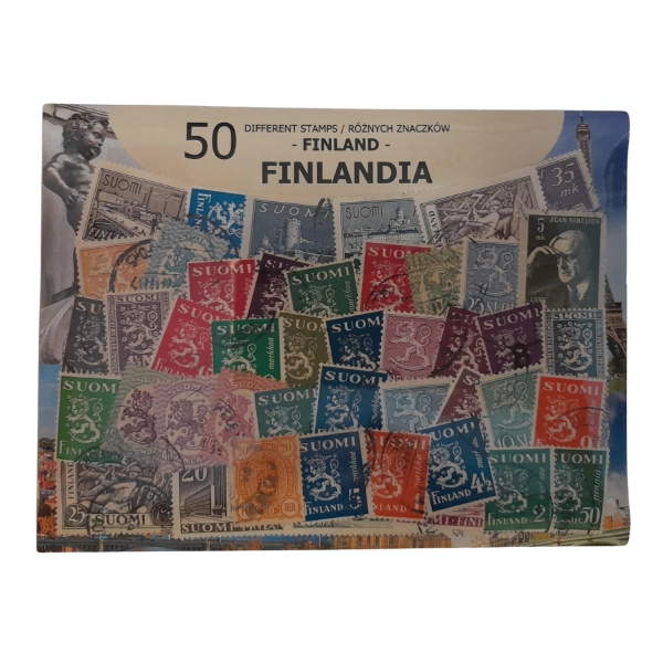 Pakiet 50 znaczków pocztowych - FINLANDIA