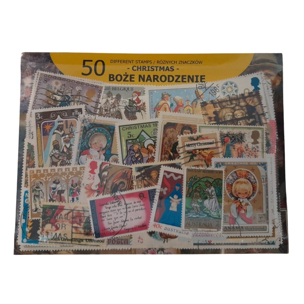 Pakiet 50 znaczków pocztowych - BOŻE NARODZENIE