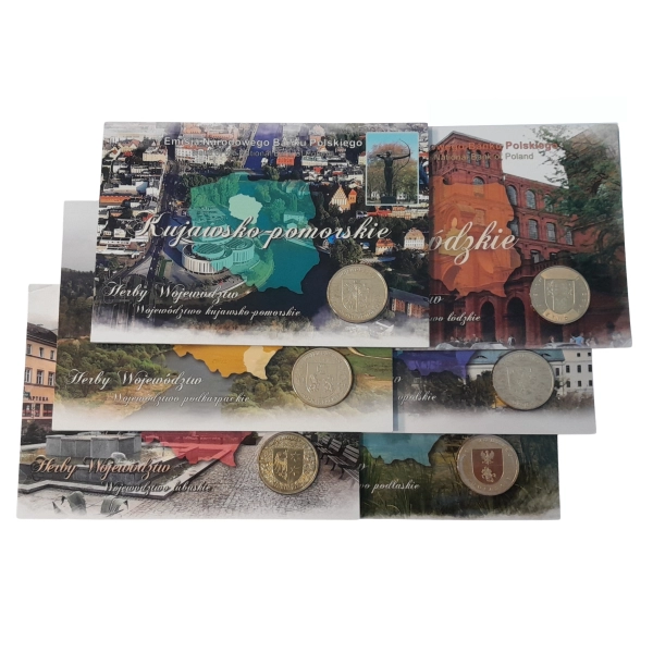 2 złote 2004 NG zestaw 15 monet kolekcjonerskich w blistrach Nordic Gold