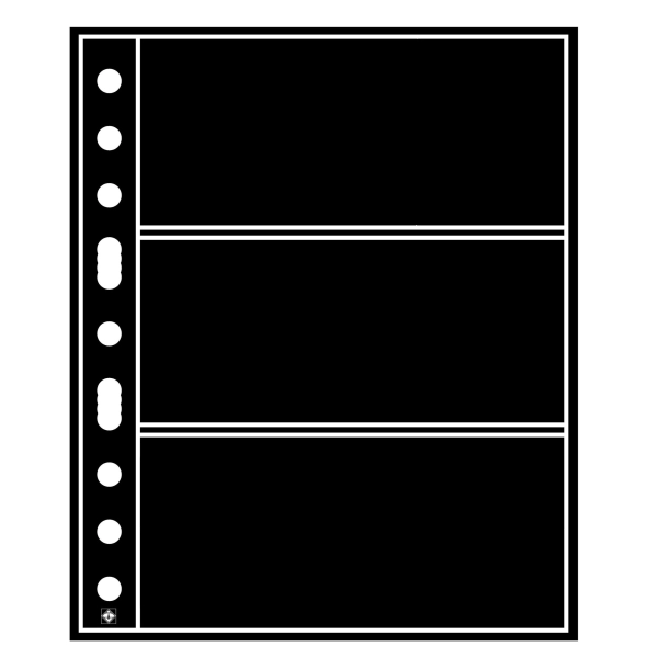 Karta strona A4 Grande 3S na banknoty 216x98 mm czarna Leuchtturm 1 sztuka