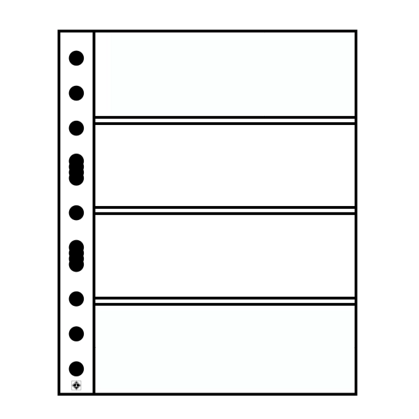 Karta strona A4 Grande 4C na banknoty 216x72 mm przezroczysta Leuchtturm 1 sztuka