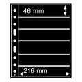 Karta strona A4 Grande 6S na znaczki bilety 216x46 mm czarna Leuchtturm 1 sztuka