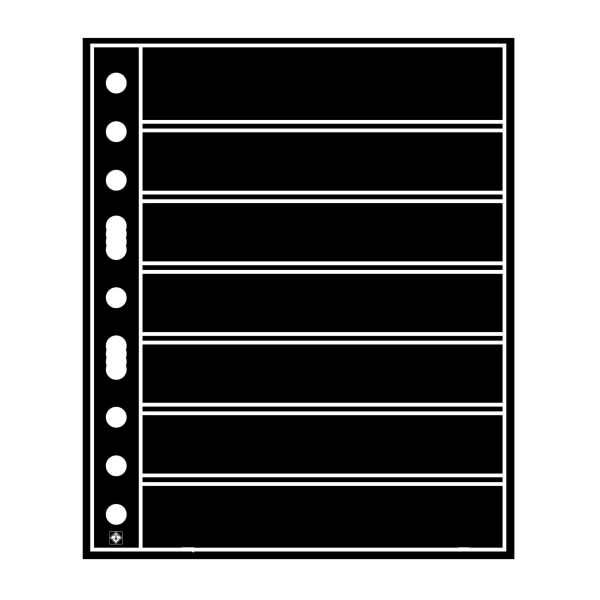 Karta strona A4 Grande 7S na znaczki  216x38 mm czarna Leuchtturm 1 sztuka
