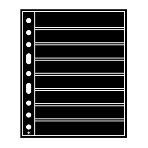 Karta strona A4 Grande 8S na znaczki 216x33 mm czarna Leuchtturm 1 sztuka