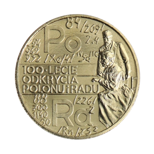 2 zł NG 1998 - 100 Lat odkrycia Polonu i Radu w kapslu ochronnym