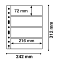 Karta strona A4 Grande 4C na banknoty 216x72 mm przezroczysta Leuchtturm 1 sztuka