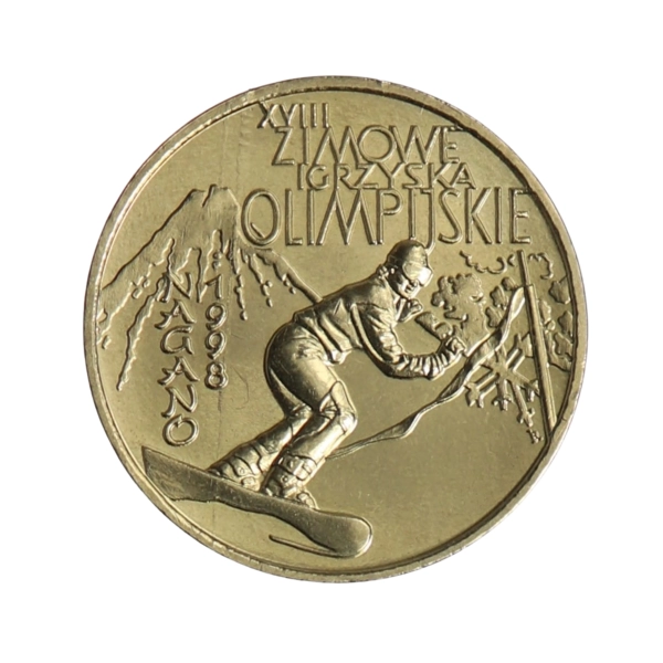 2 zł NG 1998 - Igrzyska Olimpijskie - Nagano w kapslu ochronnym