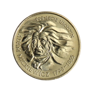 2 zł NG 1998 - Adam Mickiewicz w kapslu ochronnym