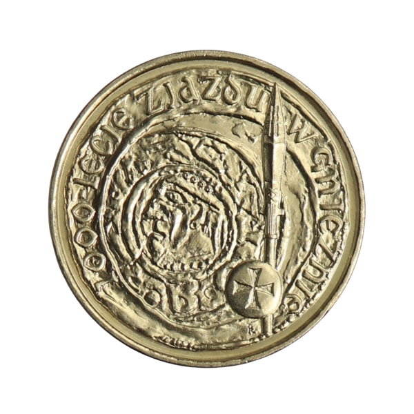 2 zł NG 2000 - 1000 Lat Zjazdu w Gnieźnie w kapslu ochronnym