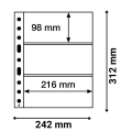 Karta strona A4 Grande 3C na banknoty 216x98 mm przezroczysta Leuchtturm 1 sztuka