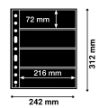 Karta strona A4 Grande 4S na banknoty 216x72 mm czarna Leuchtturm 1 sztuka