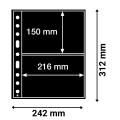 Karta strona A4 Grande 2S na banknoty 216x150 mm czarna Leuchtturm 1 sztuka