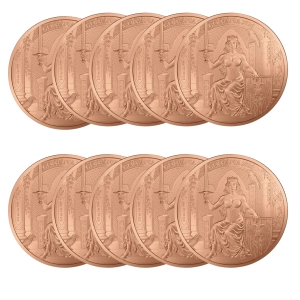 1/2 oz 2026 Germania miedziana moneta x 10