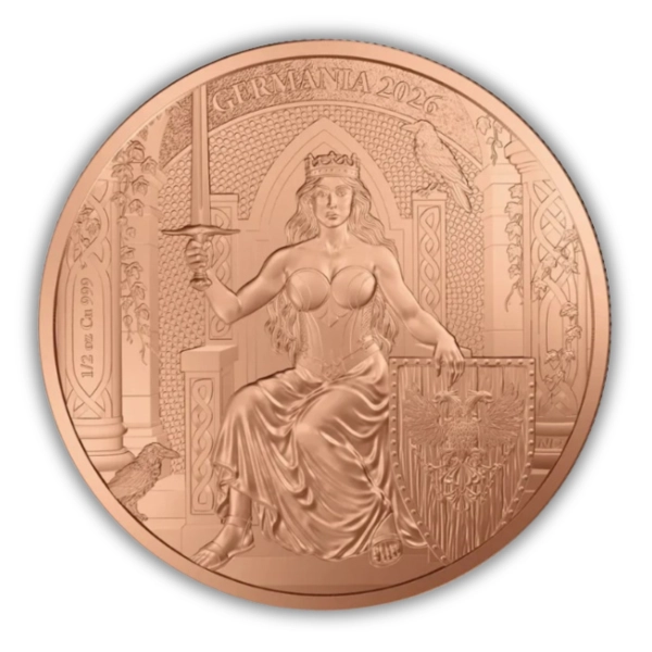 1/2 oz 2026 Germania miedziana moneta