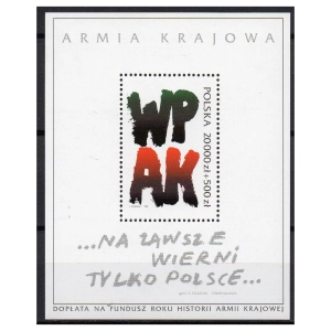 1992 Fi. blok 150 ** Rok historii Armii Krajowej