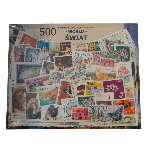 Pakiet 500 znaczków pocztowych - ŚWIAT