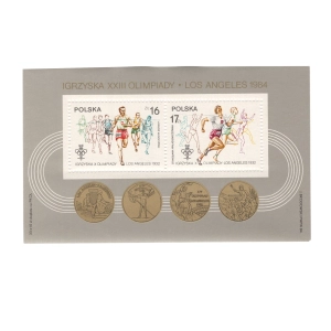 1984 Fi. Blok 124** - XIV Zimowe Igrzyska Olimpijskie w Sarajewie i XXIII Igrzyska Olimpijskie w Los Angeles