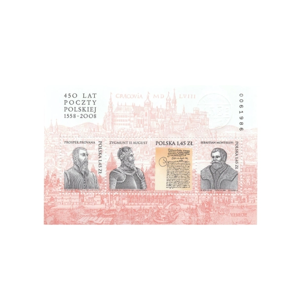 2008 Fi. Blok 211** - 450 lat poczty polskiej