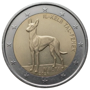 2 Euro 2026 Malta Pies Kelb tal-Fenek moneta kolekcjonerska
