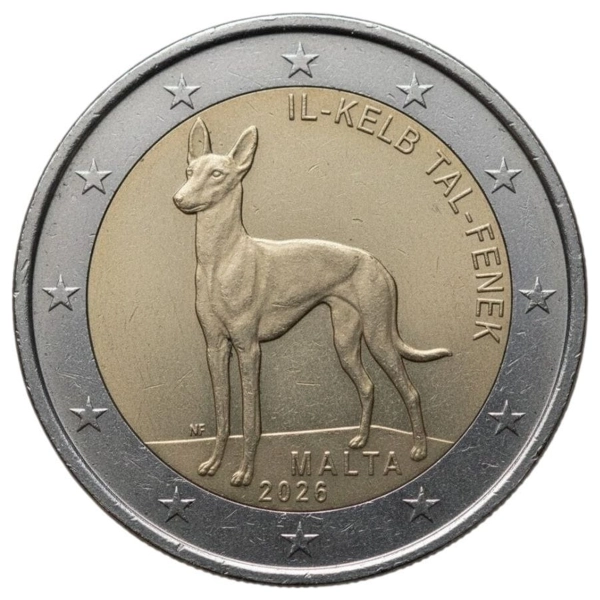 2 Euro 2026 Malta Pies Kelb tal-Fenek moneta kolekcjonerska
