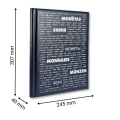 Klaser na 200 monet w holderach format A4 Leuchtturm granatowy