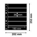 Optima 6S karta na banknoty pocztówki 6 kieszeni LEUCHTTURM 1 sztuka