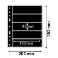 Optima 5S karta na banknoty pocztówki 5 kieszeni LEUCHTTURM 1 sztuka