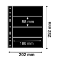 Optima 4S karta na banknoty pocztówki 4 kieszenie LEUCHTTURM 1 sztuka