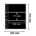 Optima 3S karta na banknoty pocztówki 3 kieszenie LEUCHTTURM 1 sztuka